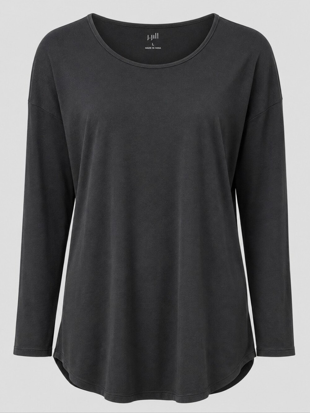 J. JILL | Luxe Supima Black Cotton Modal Women's Neutral Capsule Soft Tunic | L